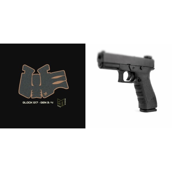 GRIP ADERENT BRAVO MIKE OPS PRECISION GRIPS PENTRU GLOCK G17 GEN3/4