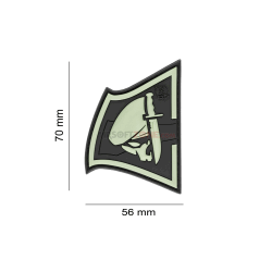 PATCH CAUCIUCAT - REBEL SKULL - GLOW IN THE DARK