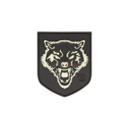 PATCH CAUCIUC - WOLF SHIELD - GLOW IN THE DARK