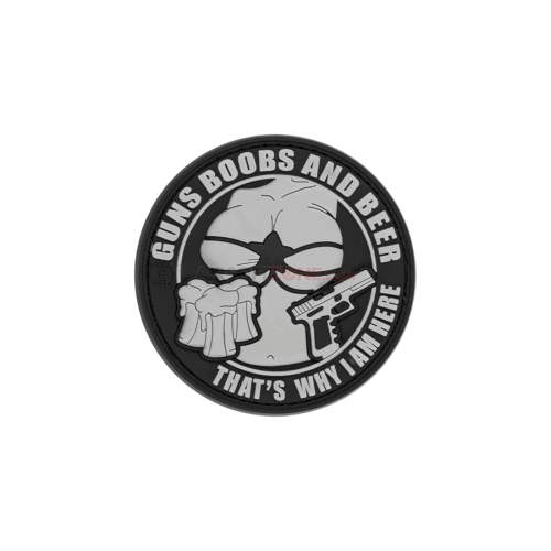 PATCH CAUCIUC - GUNS BOOBS AND BEER - COLOR