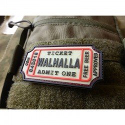 PATCH CAUCIUC - LARGE WALHALLA TICKET - GLOW IN THE DARK