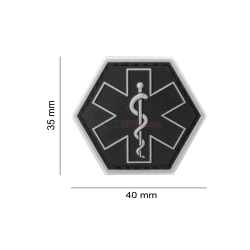 PATCH CAUCIUCAT PARAMEDIC HEXAGON - RANGER GREEN