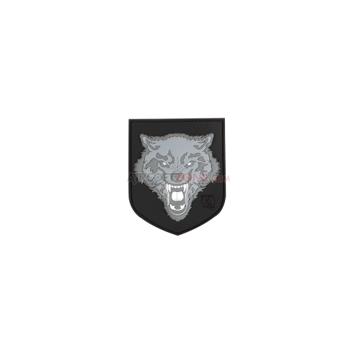 PATCH CAUCIUC - WOLF SHIELD - GREY