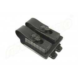 PORT INCARCATOR DUBLU INCHIS DIN POLIMER - PENTRU GLOCK 17 - SISTEM MOLLE - NERGU