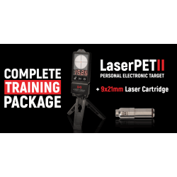 LASER AMMO LASERPET II  PLUS - SURESTRIKE - ITALIAN 9MM (9X21) CARTRIDGE - RED LASER