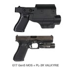 HOLSTER UNIVERSAL PENTRU PISTOL CU LANTERNA SI RED DOT - LUX - NEGRU