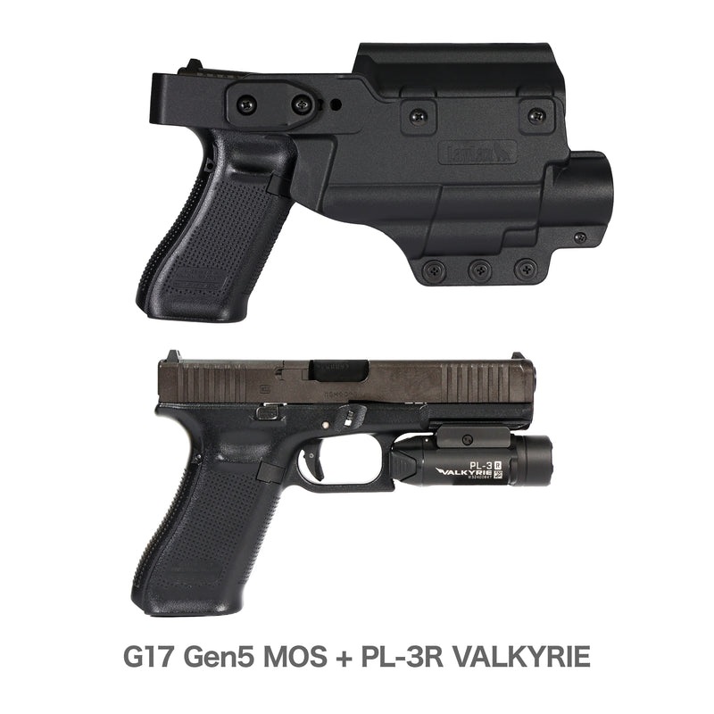 HOLSTER UNIVERSAL PENTRU PISTOL CU LANTERNA SI RED DOT - LUX - NEGRU