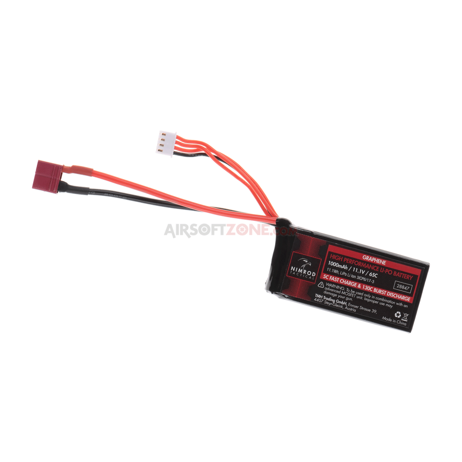 LI-PO ACUMULATOR 11.1V - 1000MAH - 65C - GRAPHENE PEQ TYPE - T-PLUG