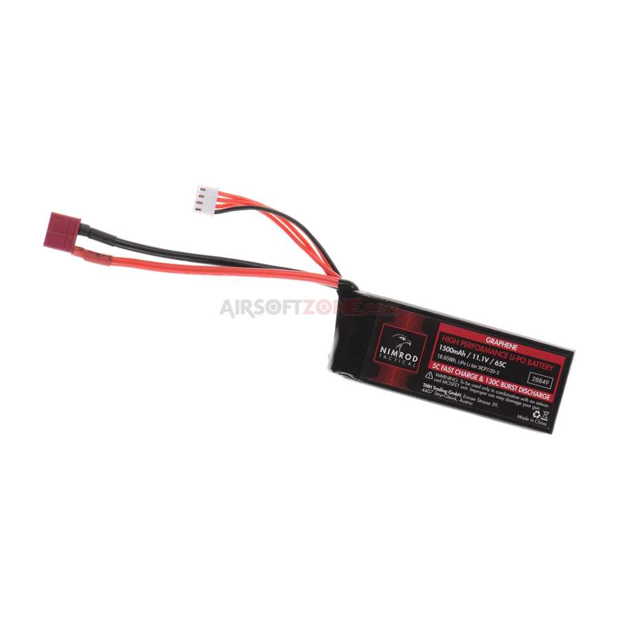 LI-PO - ACUMULATOR 11.1V - 1500MAH - 65C - GRAPHENE MINI TYPE - T-PLUG