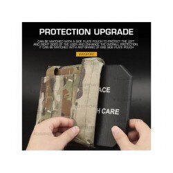 TACTICAL SIDE PADS 6X6 DUMMY - PLASTIC (2 BUC) - TAN