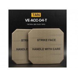 TACTICAL SIDE PADS 6X6 DUMMY - PLASTIC (2 BUC) - TAN