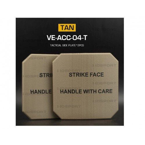 TACTICAL SIDE PADS 6X6 DUMMY - PLASTIC (2 BUC) - TAN