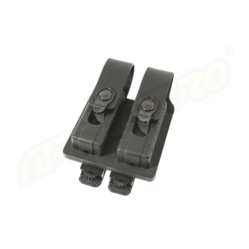 PORT INCARCATOR DUBLU INCHIS DIN POLIMER - PENTRU BERETTA PX4 - SISTEM MOLLE - BLACK