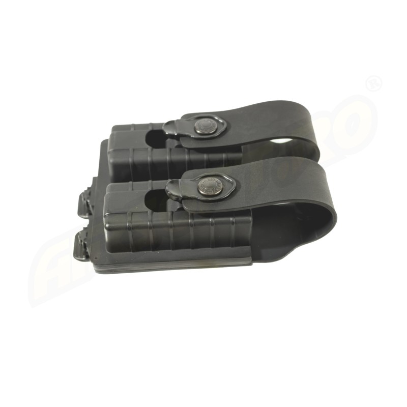 PORT INCARCATOR DUBLU INCHIS DIN POLIMER - PENTRU BERETTA PX4 - SISTEM MOLLE - BLACK