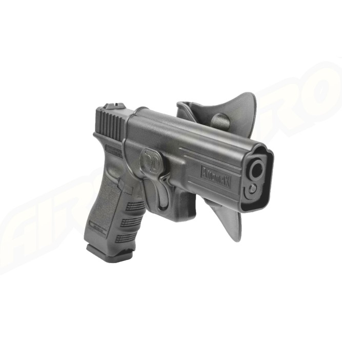 Amomax Polymer Tactical Holster for Glock 17/22/31, KWA ATP Series, APS ACP Series - Black