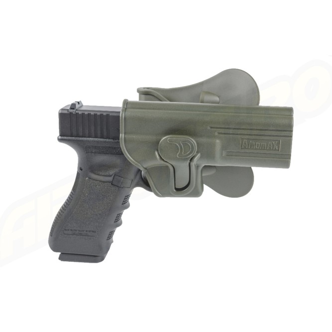 Amomax Polymer Tactical Holster for Glock 17/22/31, KWA ATP Series, APS ACP Series - OD