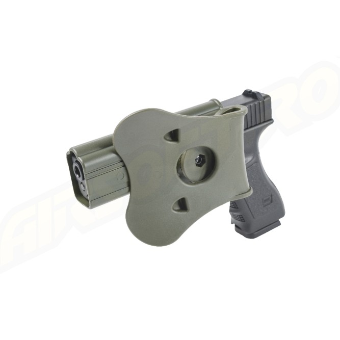 Amomax Polymer Tactical Holster for Glock 17/22/31, KWA ATP Series, APS ACP Series - OD