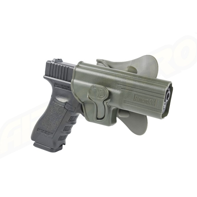 Amomax Polymer Tactical Holster for Glock 17/22/31, KWA ATP Series, APS ACP Series - OD