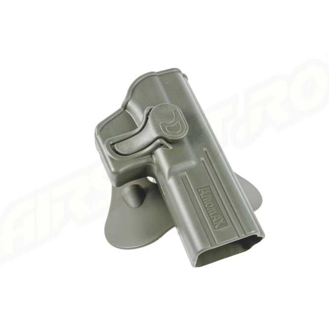 Amomax Polymer Tactical Holster for Glock 17/22/31, KWA ATP Series, APS ACP Series - OD
