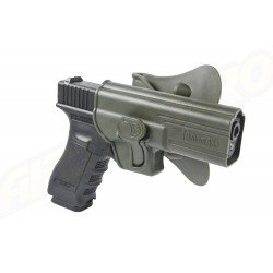 Amomax Polymer Tactical Holster for Glock 17/22/31, KWA ATP Series, APS ACP Series - OD