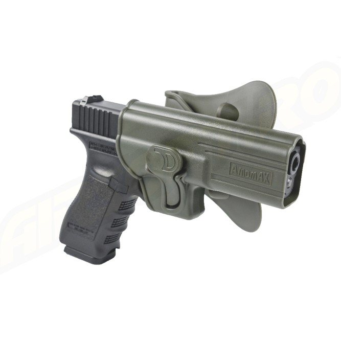 Amomax Polymer Tactical Holster for Glock 17/22/31, KWA ATP Series, APS ACP Series - OD