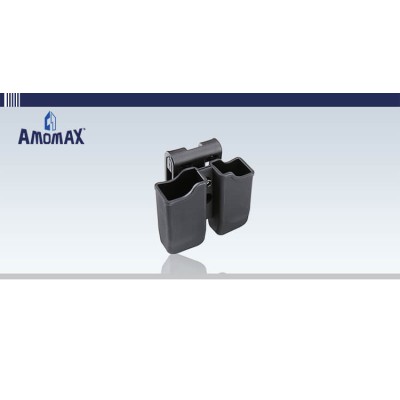 AMOMAX POLYMER DOUBLE MAGAZINE POUCH FOR M9/CZ P-09/P226 - BLACK