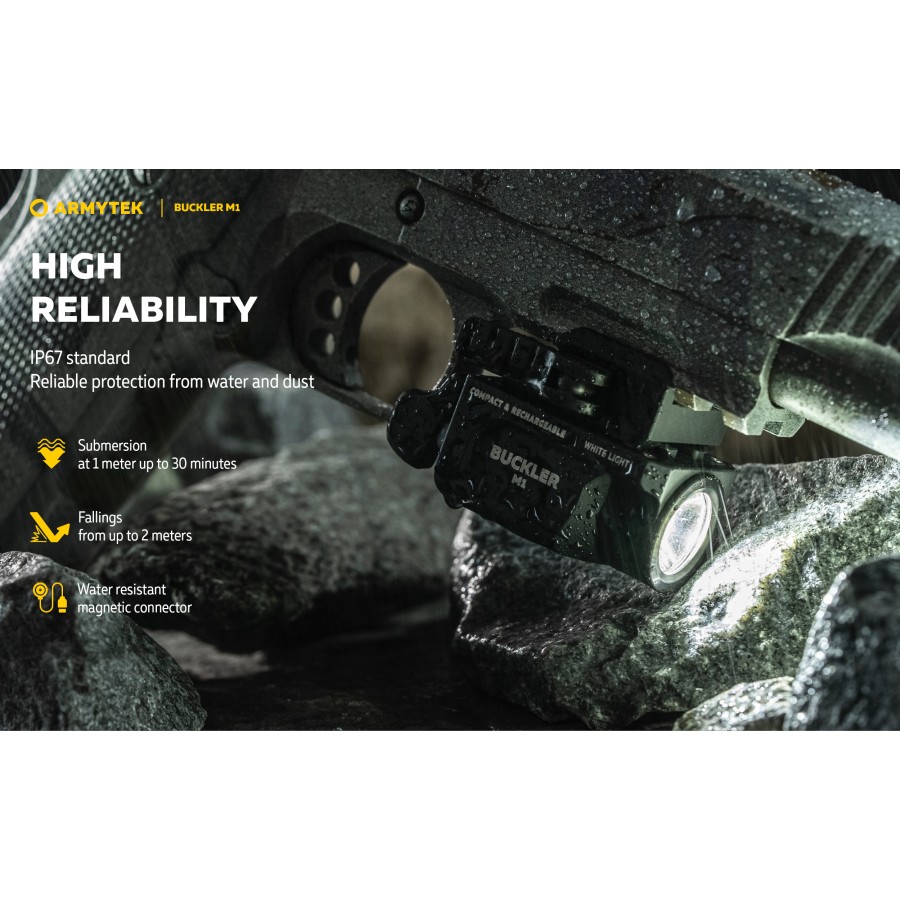ARMYTEK TACTICAL FLASHLIGHT ARMYTEK BUCKLER M1 BLACK