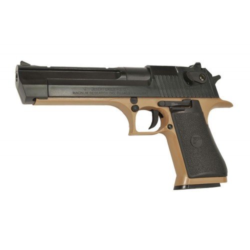 DESERT EAGLE 50AE - TAN BODY - BLACK RAIL SLIDE