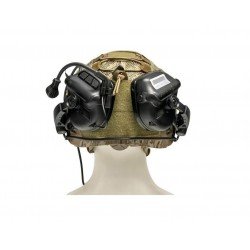 EARMOR COMMUNICATION HEARING PROTECTOR MILPRO M32X MARK3 WITH ARC SYSTEM FAST HELMET ADAPTER - BLACK