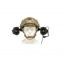 EARMOR COMMUNICATION HEARING PROTECTOR MILPRO M32X MARK3 WITH ARC SYSTEM FAST HELMET ADAPTER - BLACK