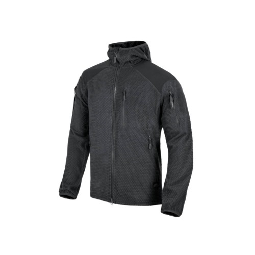 JACHETA MODEL ALPHA HOODIE  - GRID FLEECE - BLACK