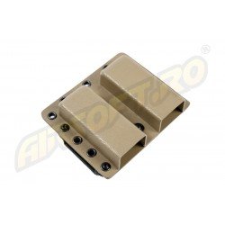 PORT INCARCATOR DUBLU BR - KYDEX - PENTRU GLOCK17 - TAN
