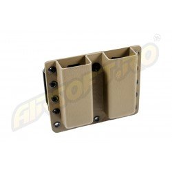 PORT INCARCATOR DUBLU BR - KYDEX - PENTRU GLOCK17 - TAN