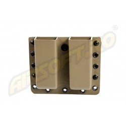 PORT INCARCATOR DUBLU BR - KYDEX - PENTRU GLOCK17 - TAN