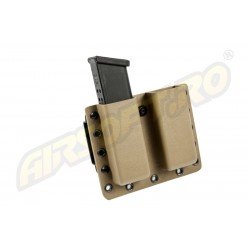 PORT INCARCATOR DUBLU BR - KYDEX - PENTRU GLOCK17 - TAN
