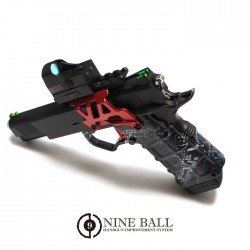 NINE BALL ALUMINUM MOUNT BASE NEO RED FOR TM GB HI-CAPA 5.1/4.3 HI-CAPA