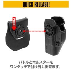 TEACA PENTRU GLOCK - CQC BATTLE STYLE - PARTEA STANGA - TAN