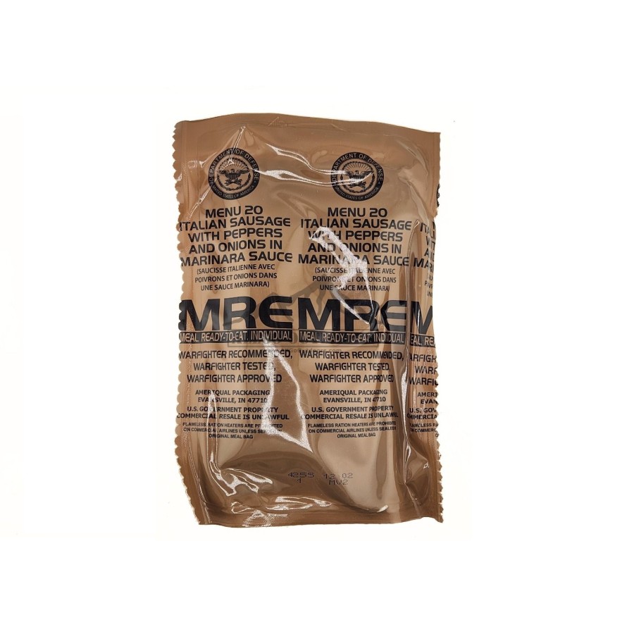 MRE - MENU 20 - ITALIAN SAUSAGE WITH PEPPERS AND ONIONS IN MARINARA SAUCE