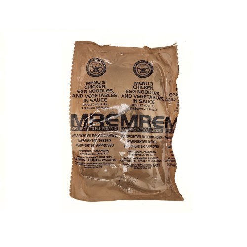MRE - MENU 3 - CHICKEN, EGG NOODLES AND VEGETABLES SAUCE