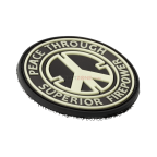 PATCH CAUCIUC - PEACE - GLOW IN THE DARK