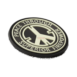 PATCH CAUCIUC - PEACE - GLOW IN THE DARK