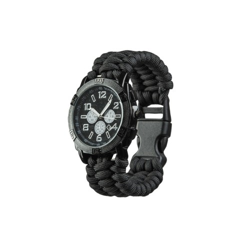 BRATARA PARACORD CU CEAS  - BLACK