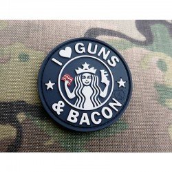 PATCH CAUCIUC - GUNS AND BACON - SWAT