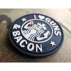 PATCH CAUCIUC - GUNS AND BACON - SWAT