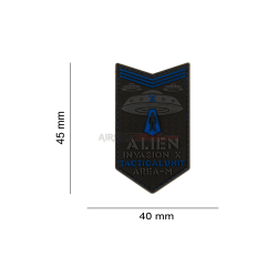 PATCH CAUCIUC - ALIEN INVASION TACTICAL UNIT - BLUE