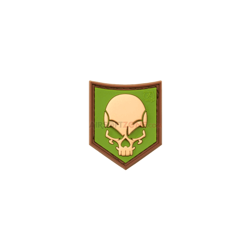 PATCH CAUCIUC - SOF SKULL - GREEN