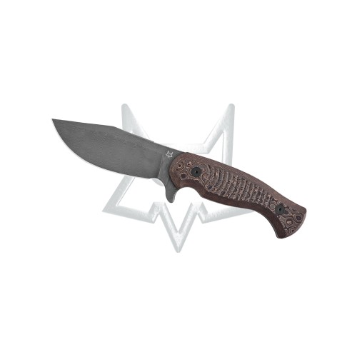 FOX KNIVES FIXED BLADE KNIVE EASTWOOD TIGER - BALBACHDAMAST - DESIGN BY GUDY VAN POPPEL