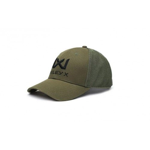 CAPPELLINO TRUCKER - OLIVA - LOGO WILEY X NERO