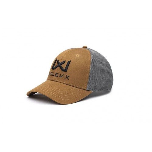 CAPPELLINO TRUCKER - MARRONE CHIARO/GRIGIO - LOGO WILEY X NERO
