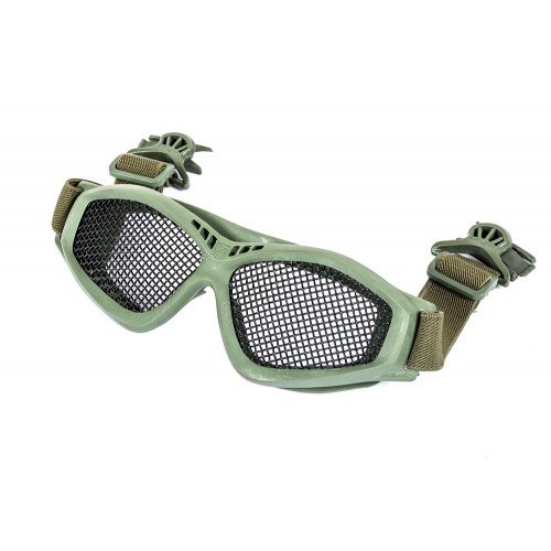 OCHELARI CU PLASA PLUS CLIP PENTRU PRINDERE PE CASCA - OD GREEN